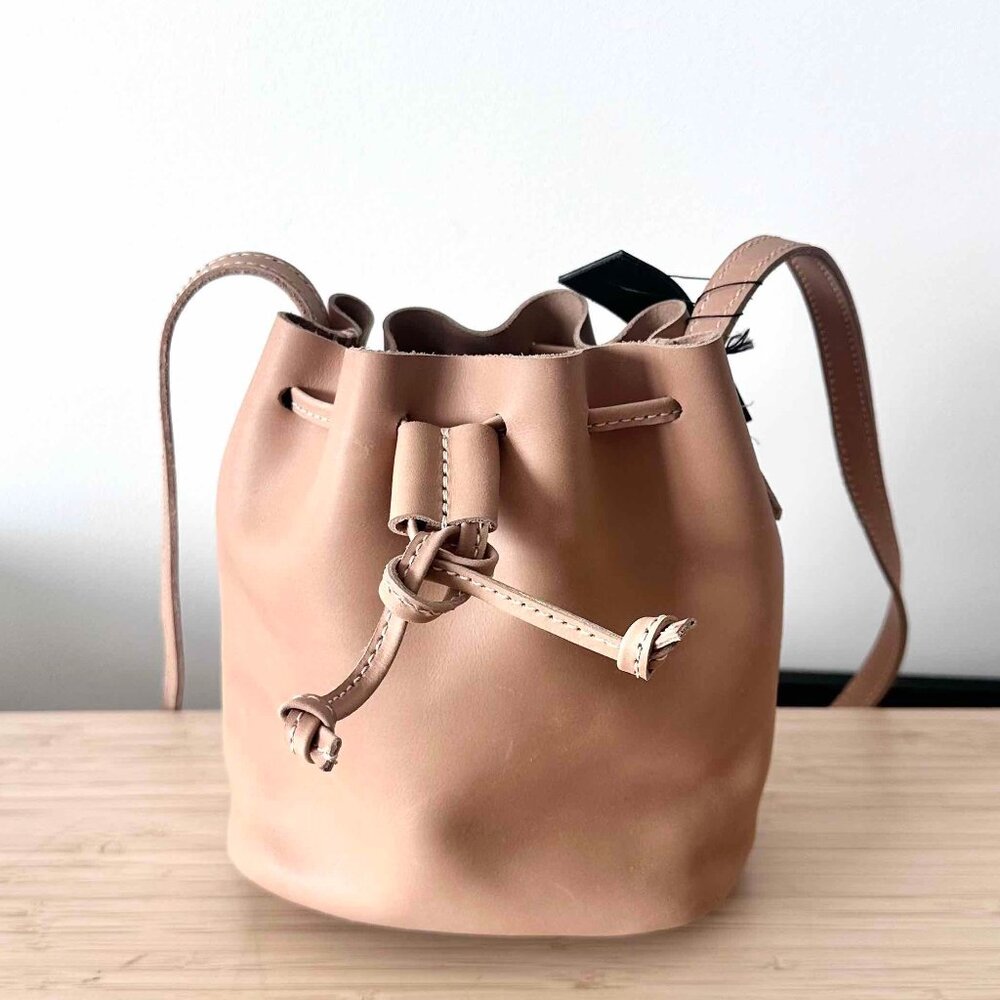 Parker Clay Topa Mini Bucket Bag, Sand, NWT